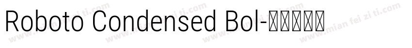 Roboto Condensed Bol字体转换
